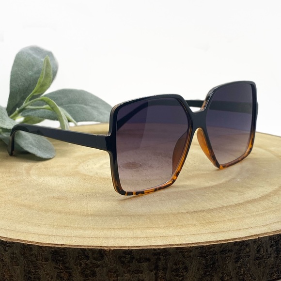 Fashion Sunglasses Black-Brown Leopard/Gray - Picture 2 of 10